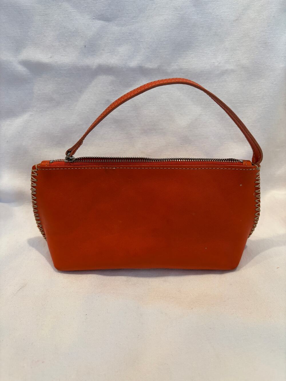 Ellington Leather Orange Wristlet Clutch Organizer 9"
